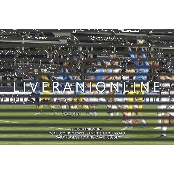 Parma players celebrate the victory at the end of Parma Calcio vs Juventus FC, 33° Serie A Enilive 2024-25 game at Ennio Tardini stadium in Parma (PR), Italy, on April 23, 2025. (Photo by Davide Casentini)- AGENZIA ALDO LIVERANI SAS