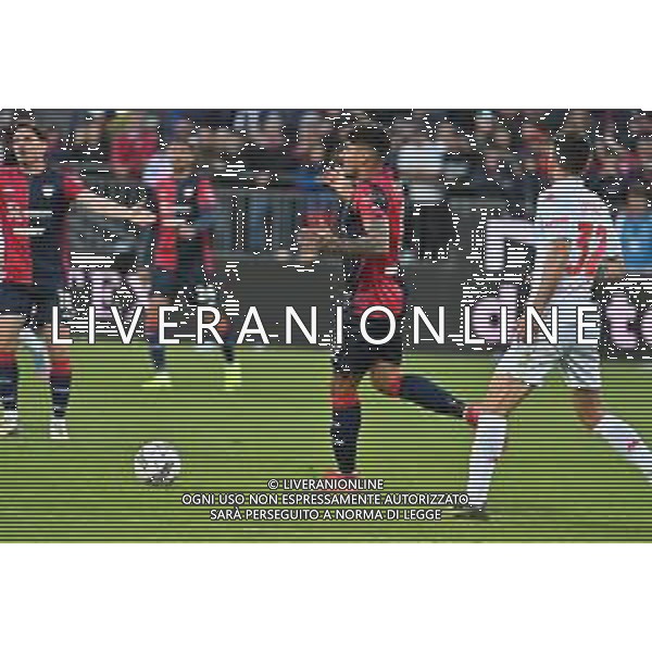 23-4-2025. Cagliari calcio-ACF Fiorentina, 33° giornata Serie A calcio Italia 2024/2025, stadio Unipol Domus Cagliari. Foto Salvatore Moi/Agenzia Aldo Liverani s.as. Nella foto: Florinel Coman Cagliari, Danilo Cataldi Fiorentina ©MOI SALVATORE - AGENZIA ALDO LIVERANI SAS