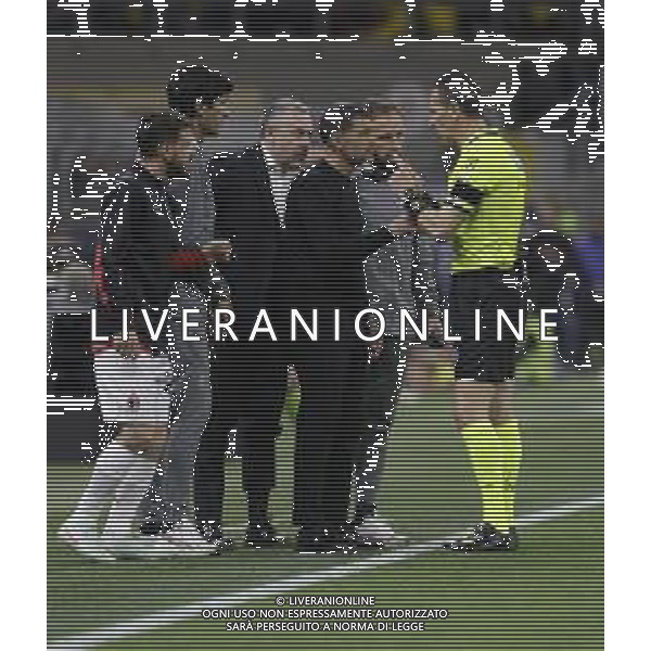 ARBITRO DOVERI CON SERGIO CONCEICAO -INTER - MILAN Coppa Italia Frecciarossa semifinale gara di ritorno 23.04.2025 PAOLO GIAMPIETERI - AGENZIA ALDO LIVERANI SAS