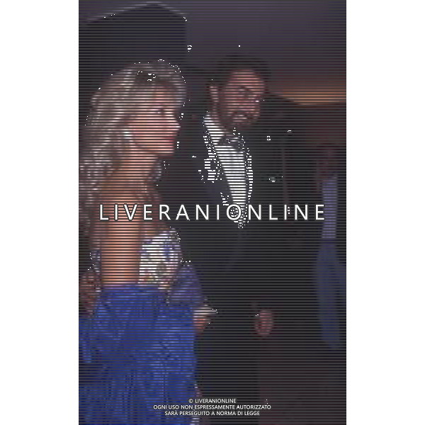 DIAP-RETROSPETTIVA BARBARA BOUCHET ATTRICE NELLA FOTO BARBARA BOUCHET CON CON KABIR BEDY NELL\'ANNO 1990 AG ALDO LIVERANI SAS 