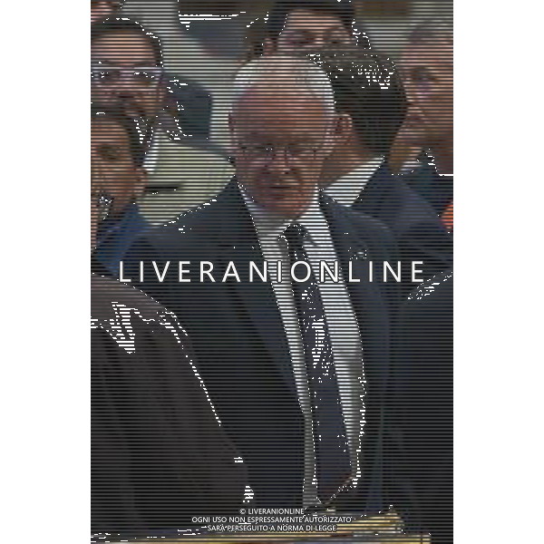 Città del Vaticano - 24 Aprile 2025 Una delegazione della AS ROMA rende omaggio a Papa Francesco Nella Foto: Claudio Ranieri  Andrea Bracaglia- AGENZIA ALDO LIVERANI SAS