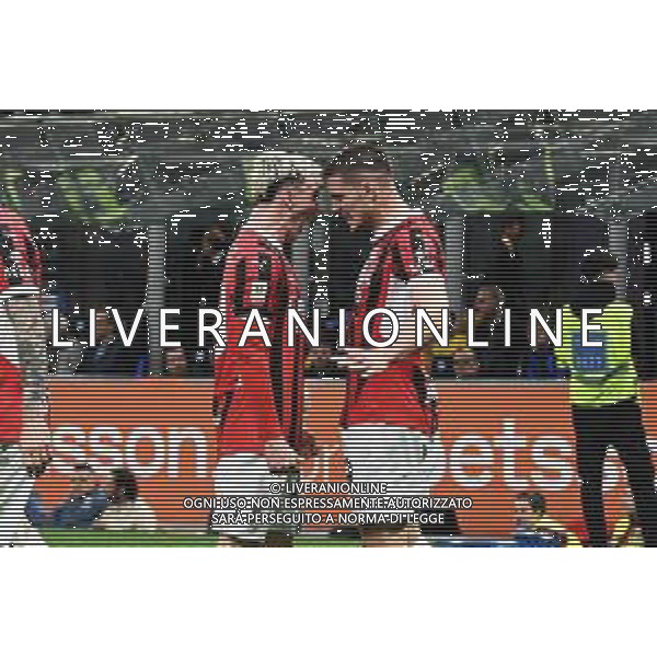 Coppa Italia Frecciarossa 2024-2025 Milano 23 Aprile 2025 (Stadio Giuseppe Meazza) Nella foto Alejandro Jimenez e Luka Jovic ©ANDREA ROSITO -AGENZIA ALDO LIVERANI SAS -INTER - MILAN Coppa Italia Frecciarossa semifinale gara di ritorno 23.04.2025