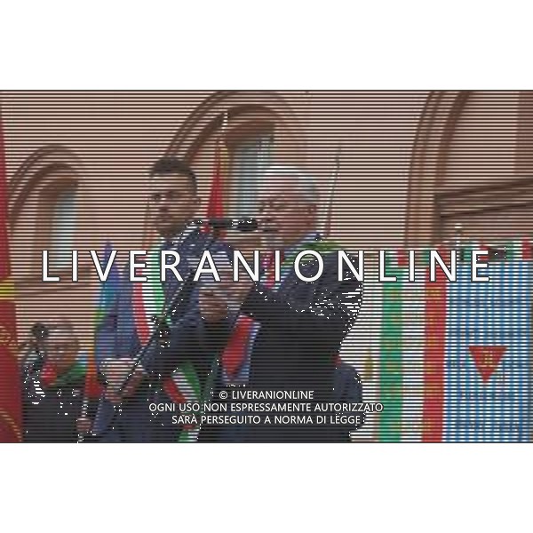 IMOLA 25 04 2025 "25 APRILE FESTA DELLA LIBERAZIONE" 80 ANNIVERSARIO DELLA LIBERAZIONE NELLA FOTO PRESIDENTE ANPI GABRIO SALLIERI E SINDACO DI IMOLA MARCO PANIERI DISCORSO PER 25 APRILE IN PIAZZA MATTEOTTI FOTO GIANNI SANNA-AG ALDO LIVERANI SAS