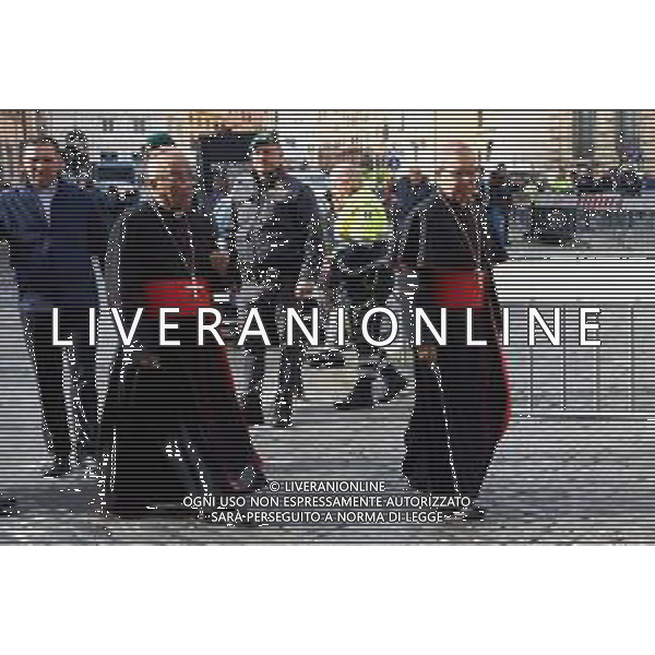 Città del Vaticano - 25 Aprile 2025 Arrivi ed Uscite dalla congregazione dei Cardinali Nella Foto: Cardinal Jorge Enrique Jimenez Carvajal  Andrea Bracaglia - AGENZIA ALDO LIVERANI SAS