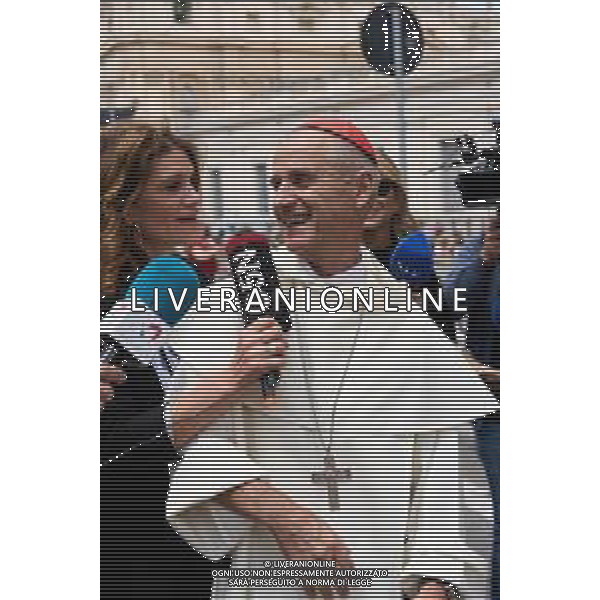 Città del Vaticano - 25 Aprile 2025 Arrivi ed Uscite dalla congregazione dei Cardinali Nella Foto: Jean-Paul Vesco  Andrea Bracaglia - AGENZIA ALDO LIVERANI SAS