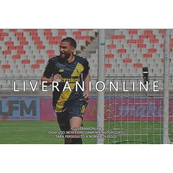 TVEM April 25, 2025 Bari, Italy - SSC Bari vs Modena FC 1912 - Italian soccer serie B 2024/25 - San Nicola Stadium. In the pic: Gregoire Defrel of Modena FC 1912 celebrates after scoring a goal foto emmanuele mastrodonato-ag aldo liverani sas