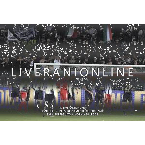 Juventus FC players expresses disappointment at the end of Parma Calcio vs Juventus FC, 33° Serie A Enilive 2024-25 game at Ennio Tardini stadium in Parma (PR), Italy, on April 23, 2025. (Photo by Davide Casentini)- AGENZIA ALDO LIVERANI SAS
