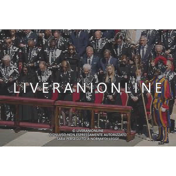 Citta’ del Vaticano - 26 Aprile 2025 Funerale di Papa Francesco Nella Foto: Sergio Mattarella, Laura Mattarella, Javier Mileni, Fatima Florez  Andrea Bracaglia- AGENZIA ALDO LIVERANI SAS