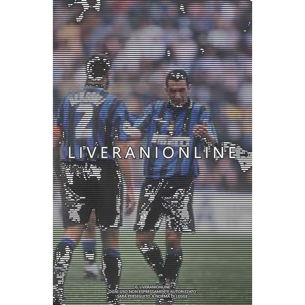 DIAP-RETROSPETTIVA YOURI DYORKAEFF CALCIATORE NELLA FOTO YOURI DYORKAEFF CON LA MAGLIA DELL\'INTER AG ALDO LIVERNI SAS