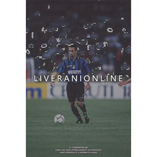 DIAP-RETROSPETTIVA YOURI DYORKAEFF CALCIATORE NELLA FOTO YOURI DYORKAEFF CON LA MAGLIA DELL\'INTER AG ALDO LIVERNI SAS
