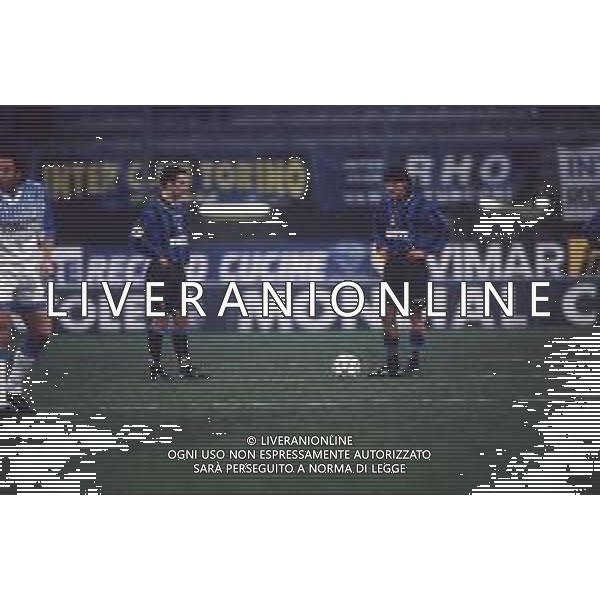 DIAP-RETROSPETTIVA YOURI DYORKAEFF CALCIATORE NELLA FOTO YOURI DYORKAEFF CON IVAN ZAMORANO CON LA MAGLIA DELL\'INTER AG ALDO LIVERNI SAS