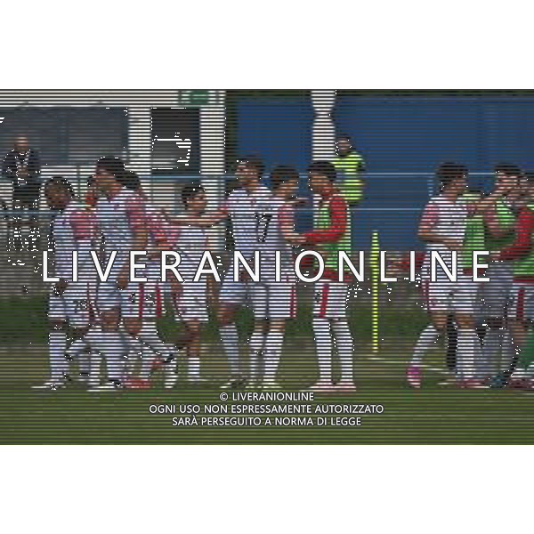 TVRG Milan Futuro vs Vis Pesaro nella foto esultanza Vis Pesaro dopo il gol dell\'1 a 0 Solbiate Arno (VA) 27-04-2025 Stadio Felice Chinetti Campionato Serie C girone B - 38a giornata foto Roberto Garavaglia/Agenzia Aldo Liverani sas