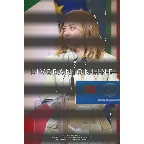 Roma - 29 Aprile 2025 Conferenza Stampa relativa all\'incontro tra il Presidente del Consiglio Giorgia Meloni ed il Presidente della Repubblica di Turchia Recep Tayyip Erdogan Nella foto: Giorgia Meloni Andrea Bracaglia - AGENZIA ALDO LIVERANI SAS