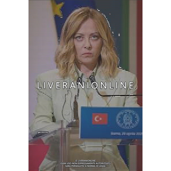 Roma - 29 Aprile 2025 Conferenza Stampa relativa all\'incontro tra il Presidente del Consiglio Giorgia Meloni ed il Presidente della Repubblica di Turchia Recep Tayyip Erdogan Nella foto: Giorgia Meloni Andrea Bracaglia - AGENZIA ALDO LIVERANI SAS
