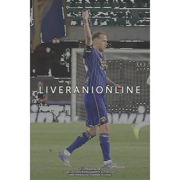 Ondrej Duda of Hellas Verona FC gestures during Hellas Verona FC vs Cagliari Calcio, 34° Serie A Enilive 2024-25 game at Marcantonio Bentegodi stadium in Verona (VR), Italy, on April 28, 2025. (Photo by Davide Casentini)- AGENZIA ALDO LIVERANI SAS