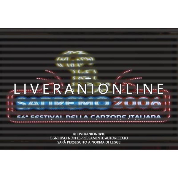 SANREMO 02/02/2006 Presentazione 56¡ Festival Della Canzone Italiana 2006 nella foto: Il Logo foto Danilo Recalcati / AG.Aldo Liverani