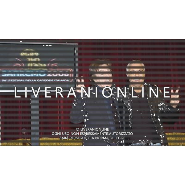 SANREMO 02/02/2006 Presentazione 56¡ Festival Della Canzone Italiana 2006 nella foto: Fabrizio Del Noce con Giorgio Panariello foto Danilo Recalcati / AG.Aldo Liverani