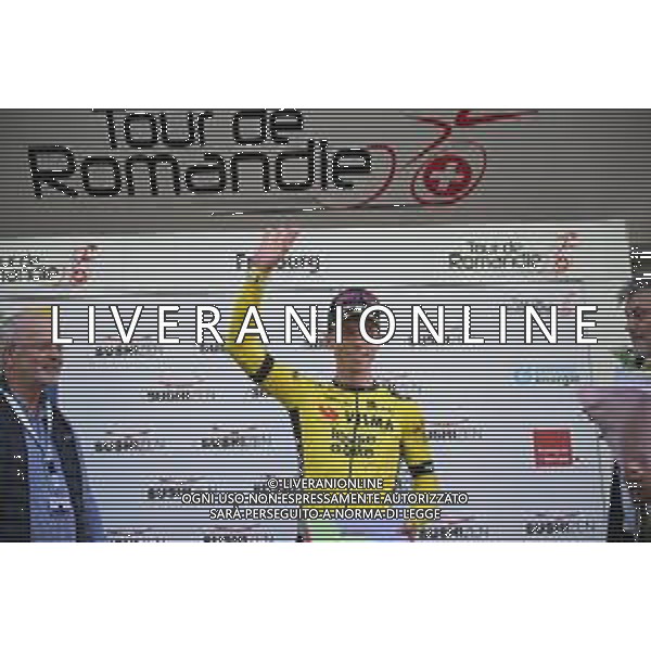 30-04-2025 Tour De Romandie; Tappa 01 Munchenstein - Fribourg; 2025, Visma - Lease A Bike; Brennan, Matthew; Fribourg; ©SIROTTI - AGENZIA ALDO LIVERANI SAS
