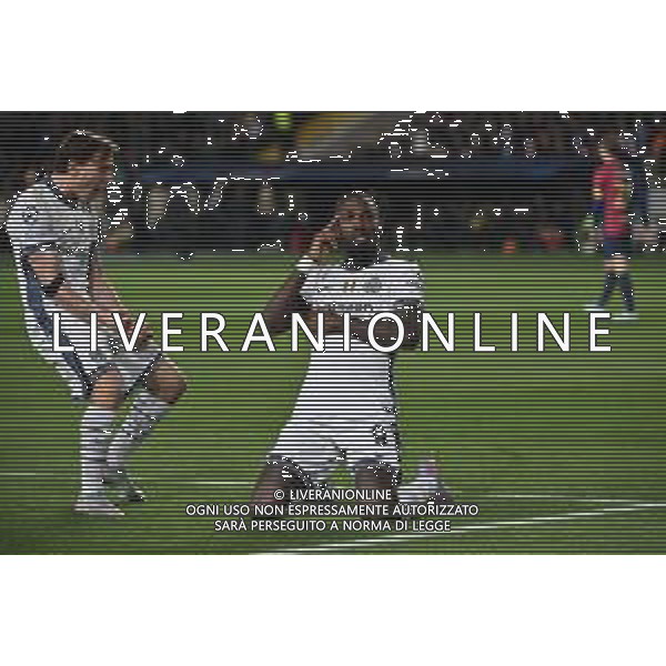 TVRG Barcellona vs Inter nella foto Nicolo\' Barella (Inter) e Marcus Thuram (Inter) esultanza dopo il gol dell\'1 a 0 Barcellona (SPA) 30-04-2025 Stadio Olimpico - Lluis Companys UEFA Champions League - semifinali gara di andata foto Roberto Garavaglia/Agenzia Aldo Liverani sas - AGENZIA ALDO LIVERANI SAS