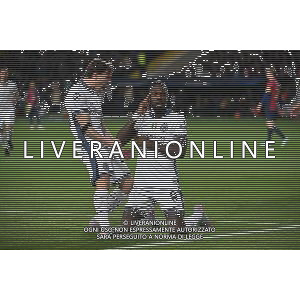 TVRG Barcellona vs Inter nella foto Nicolo\' Barella (Inter) e Marcus Thuram (Inter) esultanza dopo il gol dell\'1 a 0 Barcellona (SPA) 30-04-2025 Stadio Olimpico - Lluis Companys UEFA Champions League - semifinali gara di andata foto Roberto Garavaglia/Agenzia Aldo Liverani sas - AGENZIA ALDO LIVERANI SAS