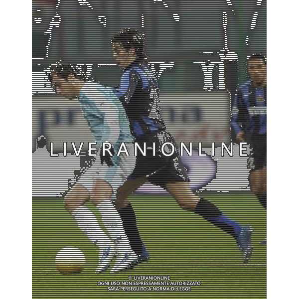Milano 02/02/2006 coppa italia TIM 2005/06 inter-lazio 1:0 nella foto pandev e solari ph marco luzzani/ag aldo liverani s.a.s.