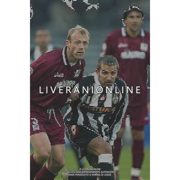 DIG- JUVENTUS - REGGINA CAMPIONATO CALCIO SERIE A 12 GENNAIO 2003 - RISULTATO 5-0 NELLA FOTO ALESSANDRO DEL PIERO E GIANLUCA FALSINI AGENZIA ALDO LIVERANI SAS