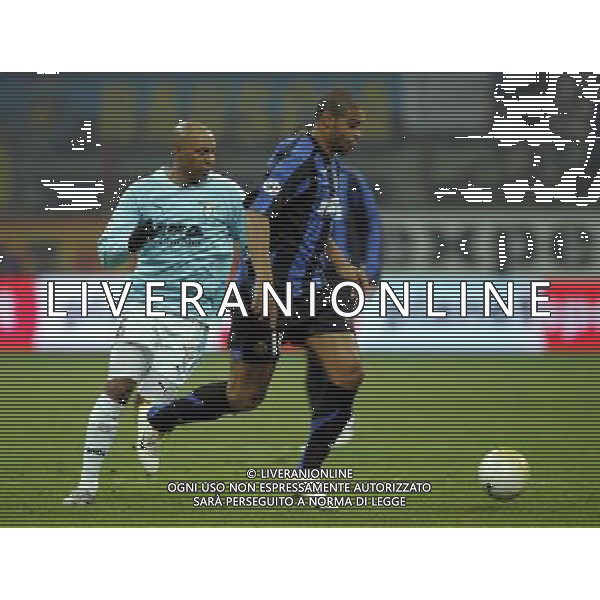 Milano 02/02/2006 coppa italia TIM 2005/06 inter-lazio 1:0 nella foto adriano e dabo ph marco luzzani/ag aldo liverani s.a.s.