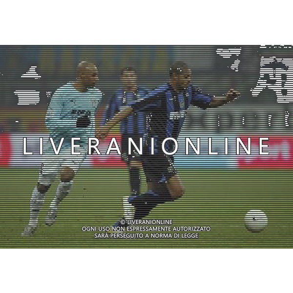 Milano 02/02/2006 coppa italia TIM 2005/06 inter-lazio 1:0 nella foto adriano e dabo ph marco luzzani/ag aldo liverani s.a.s.