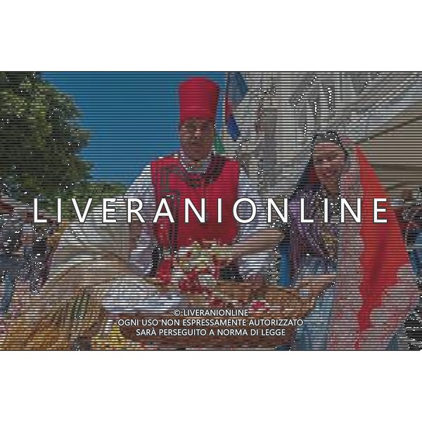 1-5-2025. Cagliari, 369° festa Sant\'Efisio Martire. La festa, si svolge ogni anno il 1 Maggio ininterrottamente dal 1657, anno in cui il Santo fece cessare l\'epidemia della peste arrivata in Sardegna. I fedeli e i gruppi folk sardi, ripercorrono i luoghi del martirio. Foto Salvatore Moi/Agenzia Aldo Liverani s.as.- AGENZIA ALDO LIVERANI SAS