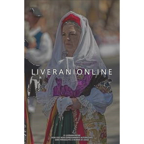 1-5-2025. Cagliari, 369° festa Sant\'Efisio Martire. La festa, si svolge ogni anno il 1 Maggio ininterrottamente dal 1657, anno in cui il Santo fece cessare l\'epidemia della peste arrivata in Sardegna. I fedeli e i gruppi folk sardi, ripercorrono i luoghi del martirio. Foto Salvatore Moi/Agenzia Aldo Liverani s.as.- AGENZIA ALDO LIVERANI SAS