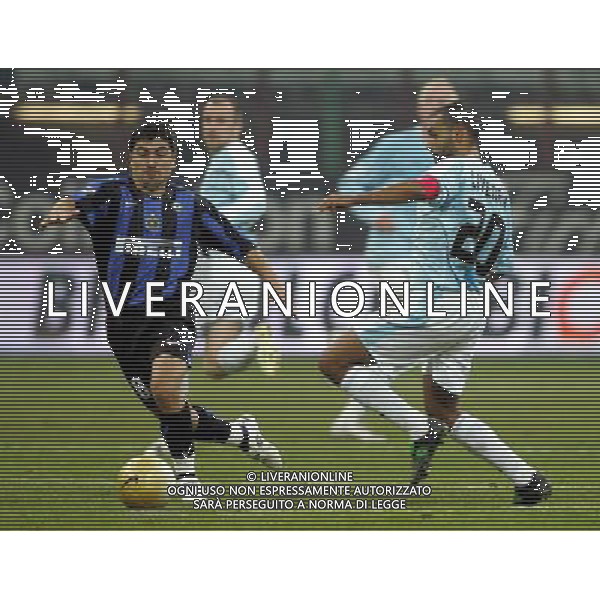 Milano 02/02/2006 coppa italia TIM 2005/06 inter-lazio 1:0 nella foto pizarro e liverani ph marco luzzani/ag aldo liverani s.a.s.