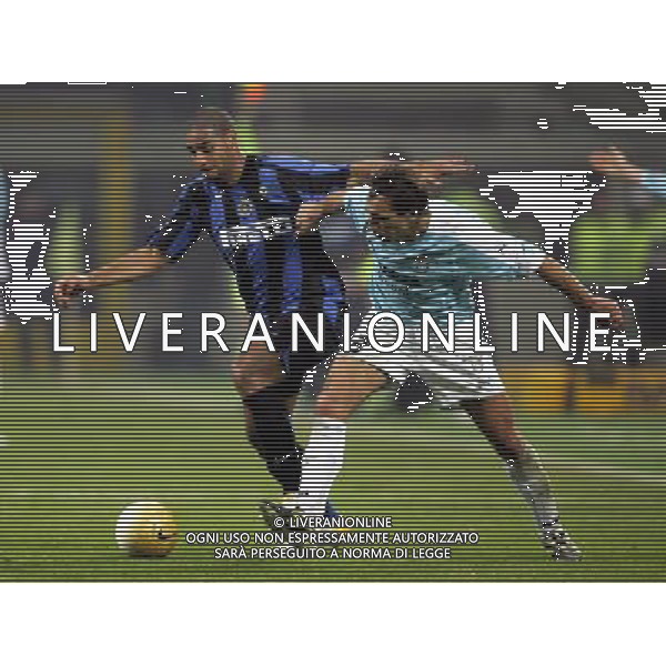 Milano 02/02/2006 coppa italia TIM 2005/06 inter-lazio 1:0 nella foto adriano e siviglia ph marco luzzani/ag aldo liverani s.a.s.