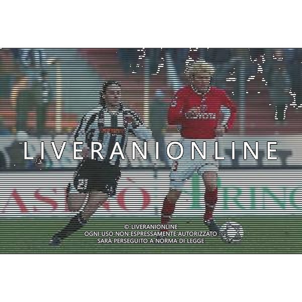 DIG- UDINESE - PERUGIA CAMPIONATO CALCIO SERIE A 12 GENNAIO 2003 - RISULTATO 0-0 NELLA FOTO MAREK JANKULOVSKI E MAURO MILANESE AGENZIA ALDO LIVERANI SAS