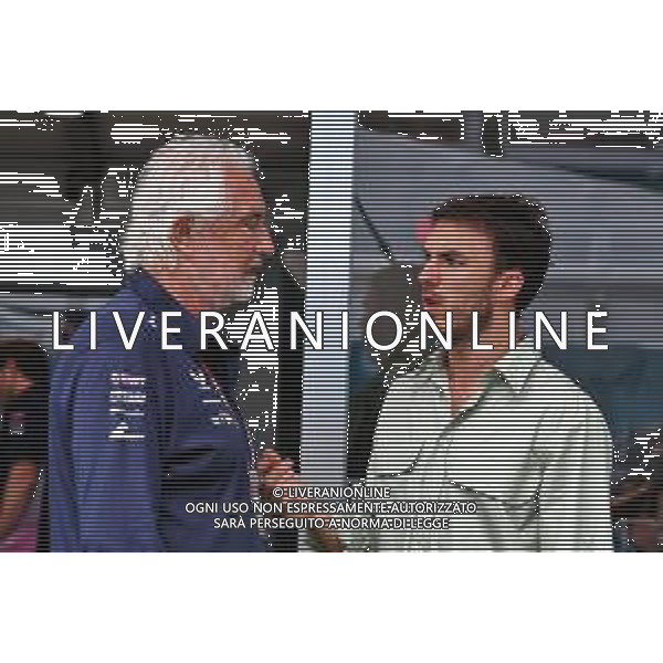 (L to R): Flavio Briatore (ITA) Alpine F1 Team Executive Advisor with Pierre Gasly (FRA) Alpine F1 Team. 03.05.2025. Formula 1 World Championship, Rd 6, Miami Grand Prix, Miami, Florida, USA, Sprint and Qualifying Day. - www.xpbimages.com, EMail: requests@xpbimages.com © Copyright: Moy / XPB Images ONLY ITALY-AG ALDO LIVERANI SAS