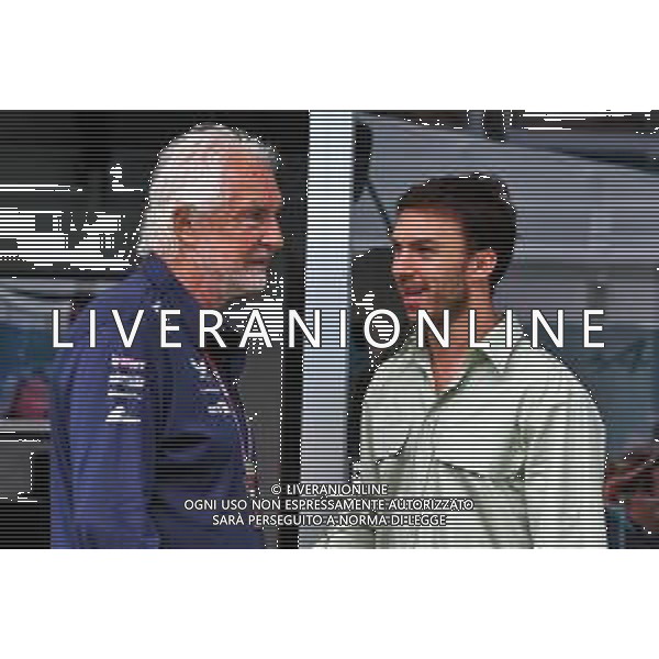 (L to R): Flavio Briatore (ITA) Alpine F1 Team Executive Advisor with Pierre Gasly (FRA) Alpine F1 Team. 03.05.2025. Formula 1 World Championship, Rd 6, Miami Grand Prix, Miami, Florida, USA, Sprint and Qualifying Day. - www.xpbimages.com, EMail: requests@xpbimages.com © Copyright: Moy / XPB Images ONLY ITALY-AG ALDO LIVERANI SAS