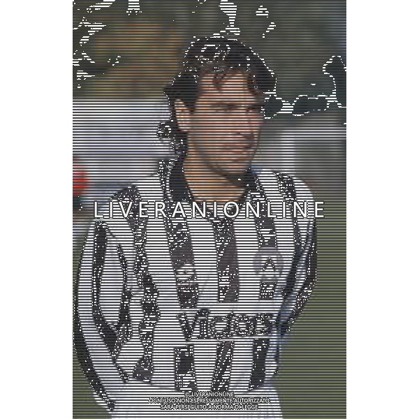 DIAP-RETROSPETTIVA STEFANO BORGONOVO CALCIATORE NELLA FOTO STEFANO BORGONOVO CON LA MAGLIA DELL\'UDINESE CALCIO AG ALDO LIVERANI SAS