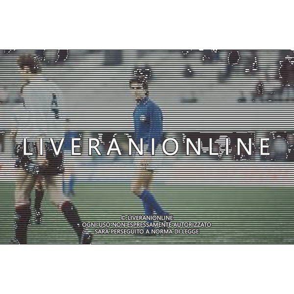DIAP-RETROSPETTIVA STEFANO BORGONOVO CALCIATORE NELLA FOTO STEFANO BORGONOVO CON LA MAGLIA DELLA NAZIONALE ITALIANA AG ALDO LIVERANI SAS 