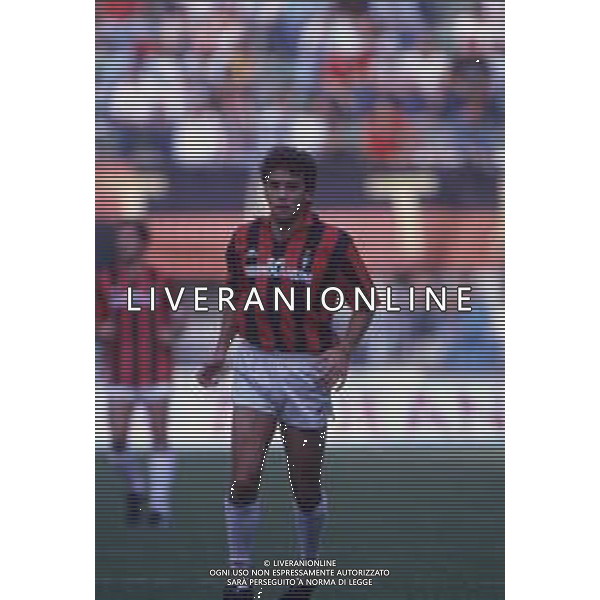 DIAP-RETROSPETTIVA STEFANO BORGONOVO CALCIATORE NELLA FOTO STEFANO BORGONOVO CON LA MAGLIA DEL MILAN CALCIO AG ALDO LIVERANI SAS 