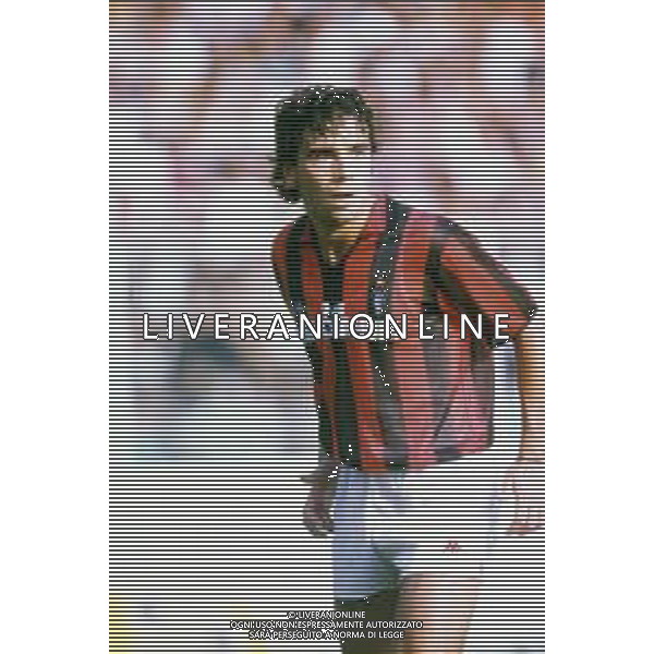 DIAP-RETROSPETTIVA STEFANO BORGONOVO CALCIATORE NELLA FOTO STEFANO BORGONOVO CON LA MAGLIA DEL MILAN CALCIO AG ALDO LIVERANI SAS 