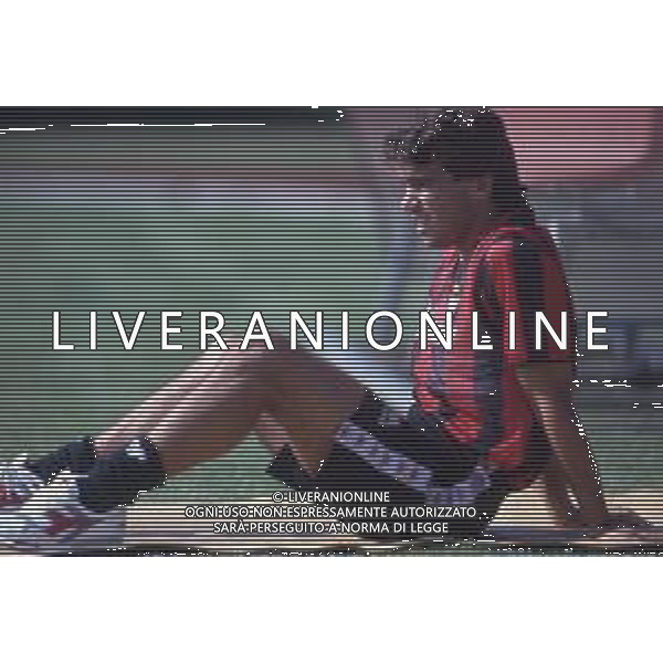DIAP-RETROSPETTIVA STEFANO BORGONOVO CALCIATORE NELLA FOTO STEFANO BORGONOVO CON LA MAGLIA DEL MILAN CALCIO AG ALDO LIVERANI SAS 