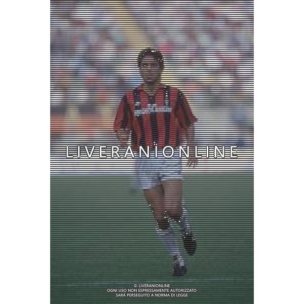 DIAP-RETROSPETTIVA STEFANO BORGONOVO CALCIATORE NELLA FOTO STEFANO BORGONOVO CON LA MAGLIA DEL MILAN CALCIO AG ALDO LIVERANI SAS 