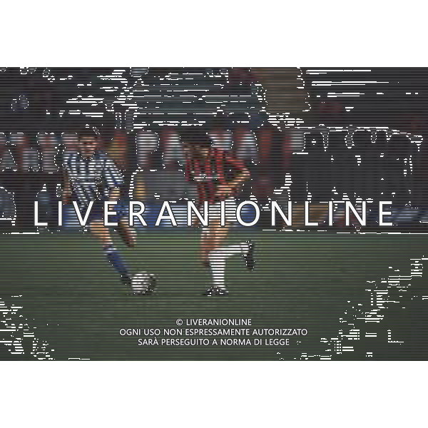 DIAP-RETROSPETTIVA STEFANO BORGONOVO CALCIATORE NELLA FOTO STEFANO BORGONOVO CON LA MAGLIA DEL MILAN CALCIO AG ALDO LIVERANI SAS 