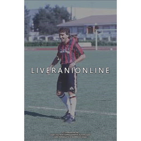 DIAP-RETROSPETTIVA STEFANO BORGONOVO CALCIATORE NELLA FOTO STEFANO BORGONOVO CON LA MAGLIA DEL MILAN CALCIO AG ALDO LIVERANI SAS 