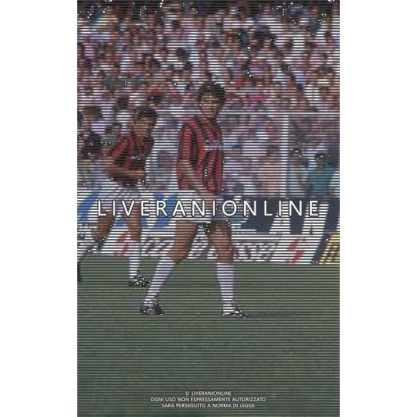 DIAP-RETROSPETTIVA STEFANO BORGONOVO CALCIATORE NELLA FOTO STEFANO BORGONOVO CON LA MAGLIA DEL MILAN CALCIO AG ALDO LIVERANI SAS 