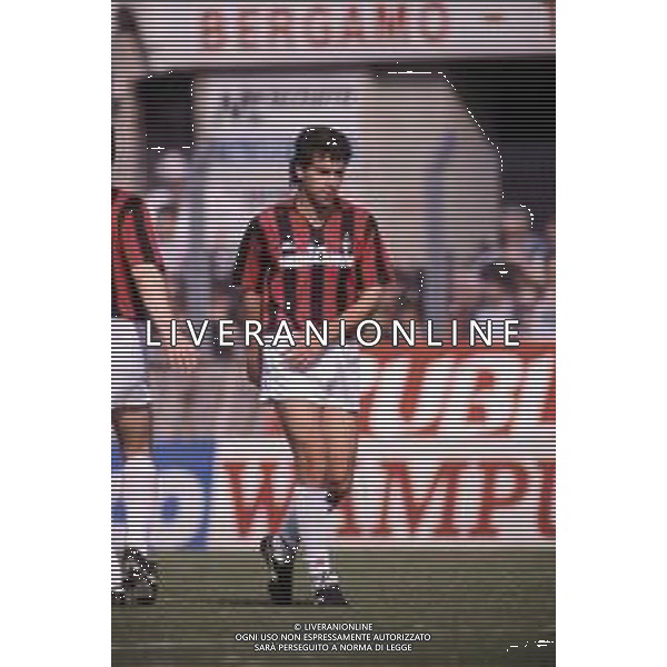 DIAP-RETROSPETTIVA STEFANO BORGONOVO CALCIATORE NELLA FOTO STEFANO BORGONOVO CON LA MAGLIA DEL MILAN CALCIO AG ALDO LIVERANI SAS 