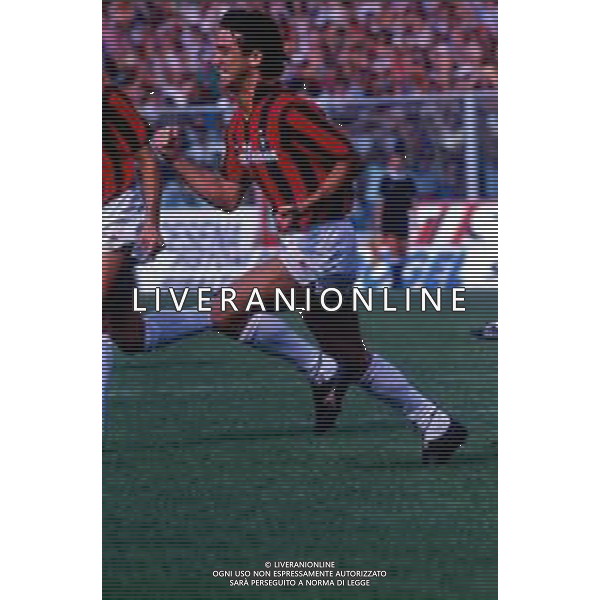 DIAP-RETROSPETTIVA STEFANO BORGONOVO CALCIATORE NELLA FOTO STEFANO BORGONOVO CON LA MAGLIA DEL MILAN CALCIO AG ALDO LIVERANI SAS 