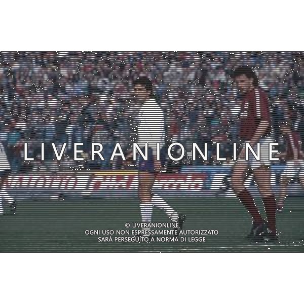 DIAP-RETROSPETTIVA STEFANO BORGONOVO CALCIATORE NELLA FOTO STEFANO BORGONOVO CON LA MAGLIA DELLA FIORENTINA CALCIO AG ALDO LIVERANI SAS 