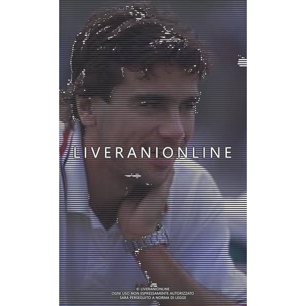 DIAP-RETROSPETTIVA STEFANO BORGONOVO CALCIATORE NELLA FOTO STEFANO BORGONOVO CON LA MAGLIA DEL MILAN CALCIO AG ALDO LIVERANI SAS 