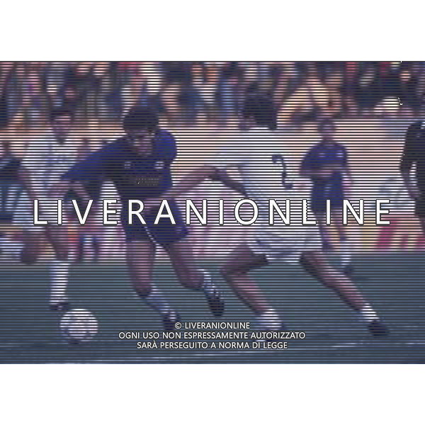 DIAP-RETROSPETTIVA STEFANO BORGONOVO CALCIATORE NELLA FOTO STEFANO BORGONOVO CON LA MAGLIA DELLA FIORENTINA CALCIO AG ALDO LIVERANI SAS 