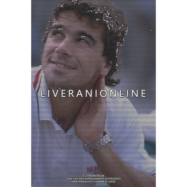 DIAP-RETROSPETTIVA STEFANO BORGONOVO CALCIATORE NELLA FOTO STEFANO BORGONOVO CON LA MAGLIA DEL MILAN CALCIO AG ALDO LIVERANI SAS 